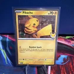 Pokemon Pikachu 2026 Pokemon Day Holo 30th Anniversary Stamped Promo 051/162 - Image 1