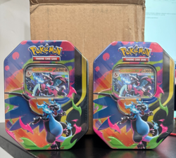 Pokemon TCG Mega Charizard X + Y ex Tin Bundle - Lot of 2 - Sealed! - Image 1
