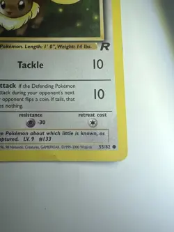 Pokemon Card Eevee 55/82 Team Rocket Uncommon Unlimited - Image 5