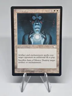 Magic the Gathering TCG Aura Of Silence Weatherlight 1997 Vintage MTG WOTC - Image 1
