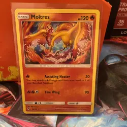 2018 Pokemon Moltres 38/214 Rare Non-Holo Lost Thunder LP - Image 1