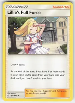 Lillie's Full Force 196/236 Uncommon Cosmic Eclipse Pokemon Near Mint - Image 1