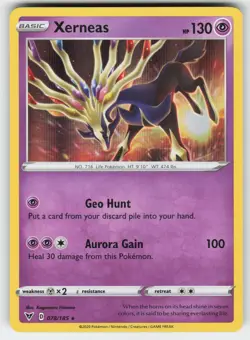 Xerneas 078/185 Holo Rare Vivid Voltage Pokemon Near Mint - Image 1