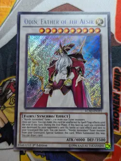 YuGiOh Odin, Father of the Aesir Secret Rare 1st Edition LC5D-EN191 - VLP - Image 1