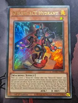 Rescue-ACE Hydrant [AMDE-EN004] Ultra Rare Near Mint 1st Edition - Yugioh - Image 1