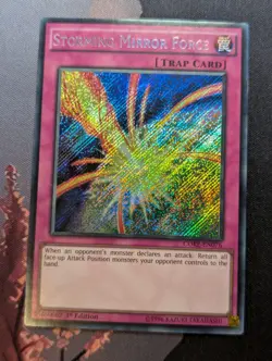 YuGiOh Storming Mirror Force - CORE-EN076 - Secret Rare 1st Edition - Light Play - Image 1