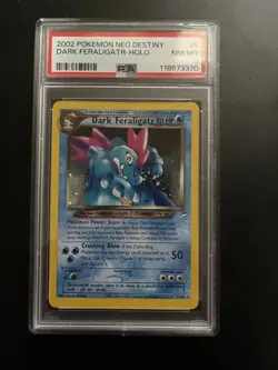 2002 Pokemon Neo Destiny #5 Dark Feraligatr Holo PSA 8 NM-MT - Image 1