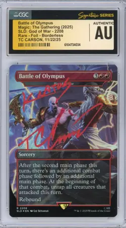CGC Authentic Signed T.C. Carson Battle of Olympus - World at War (2208) (SLD) - Image 1