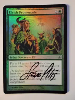 Magic The Gathering - 1x Signed Foil Elvish Promenade (mtg) Lorwyn - Image 1
