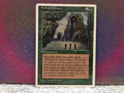 MTG - Sylvan Library - 4th Edition Light Play Magic the Gathering Rare - Image 1