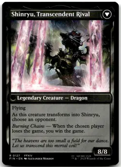 MTG Zenos yae Galvus // Shinryu, Transcendent Rival Final Fantasy FIN #127 rare - Image 2