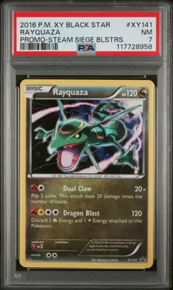 2016 POKEMON XY BLACK STAR PROMOS RAYQUAZA #XY141 HOLO PSA 7 NM #117728958 - Image 1