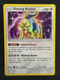 POKEMON UNGRADED SHINING ARCEUS 57/73 RARE SHINING SHINING LEGENDS NM - Image 2