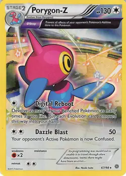 Porygon-Z 67/98 Holo Rare Ancient Origins Pokemon Holo Damaged - Image 1