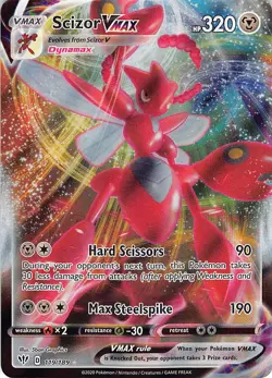 Scizor VMAX 119/189 Holo VMAX Rare Darkness Ablaze Pokemon Near Mint - Image 1