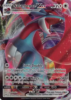 Salamence VMAX 144/189 Holo VMAX Rare Darkness Ablaze Pokemon Near Mint - Image 1