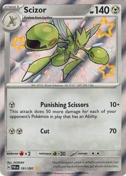 Scizor 191/091 Shiny Rare Paldean Fates Pokemon Near Mint - Image 1