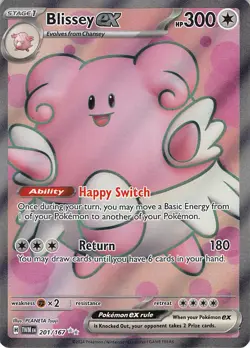 Blissey ex 201/167 Ultra Rare Twilight Masquerade Pokemon Near Mint - Image 1