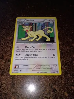 Pokemon ENGLISH Persian Next Destinies COSMOS Holo Card 81/99 EXCELLENT+ SWIRL - Image 1