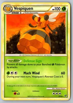 Pokemon: Vespiquen Rare Undaunted 23/90 LP+ - Image 1