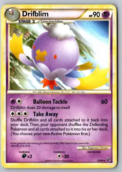 Pokemon: Drifblim Rare Undaunted 12/90 LP - Image 1