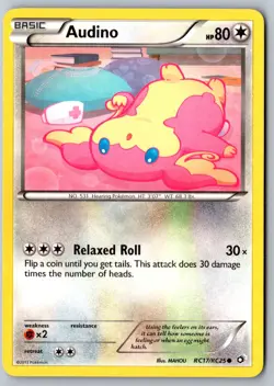 Pokemon: Audino Holo Common Legendary Treasures: Radiant Collection RC17/RC25 LP - Image 1