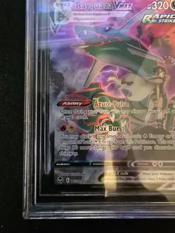 Pokemon Sword And Shield Silver Tempest Rayquaza Vmax TG20/TG30 BGS 9.5 - Image 2