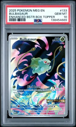 2025 POKEMON MEG EN-MEGA EVOLUTION ENHANCED BOOSTER BOX TOPPER BULBASAUR PSA 10 - Image 1