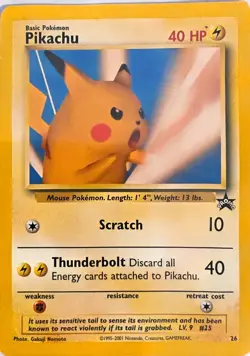 Nintendo Pokemon TCG Pikachu 26/53 Wotc Promo 40 HP Regular English - Image 1