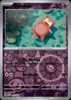 Pokemon 151 - Slowpoke Reverse Holo - 079/165 - NM/M - Image 1