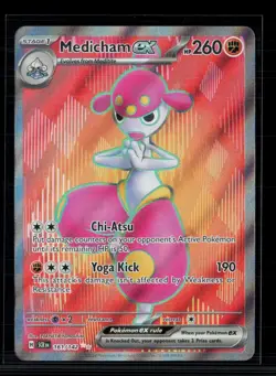 Pokemon 2024 Stellar Crown Medicham EX FA #161/142 - Image 1