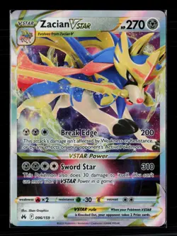 Pokemon 2023 Crown Zenith Zacian VSTAR #96/159 - Image 1