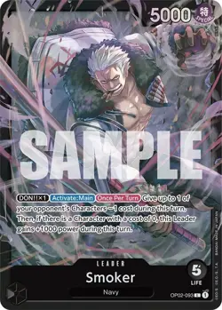OP02-093 Smoker AA Alt Art Foil Starter English L One Piece TCG Card Game - Image 2