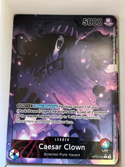 OP10-002 Caesar Clown AA Alt Art Parallel English L One Piece TCG Card Game - Image 1