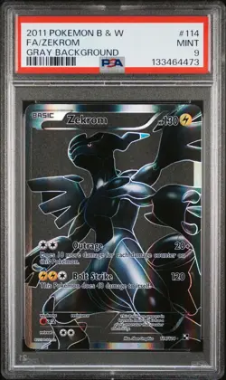 Pokemon SEQUENTIAL PSA 9 Reshiram 113 and Zekrom Gray 114 Black & White B&W - Image 2