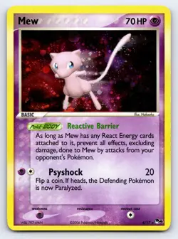 Mew 4/17 Rare POP Series 4 Pokemon Heavily Played - Image 1