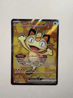 Pokemon TCG Meowth ex 107/088 Perfect Order Ultra Rare Full Art Holo EN NM - Image 1