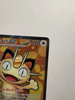 Pokemon TCG Meowth ex 107/088 Perfect Order Ultra Rare Full Art Holo EN NM - Image 4