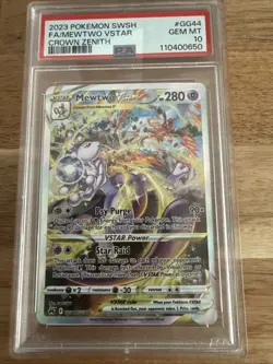 PSA 10 Mewtwo VSTAR #GG44/GG70 Pokemon 2023 Crown Zenith: Galarian Gallery Holo - Image 1