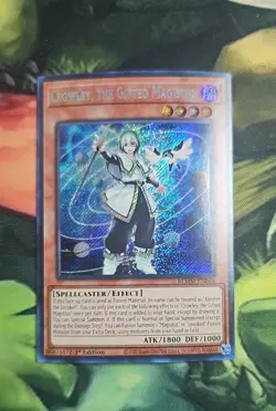 YuGiOh - Crowley, the Gifted Magistus BLMM-EN044 - 1st Edition Secret Rare - Image 1