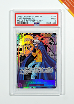 One Piece PSA 9 Trafalgar Law #OP05-069 Manga Alternate Art 2023 Japanese - Image 1