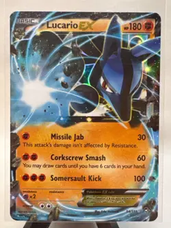 Pokemon Card Lucario EX 54/111 Furious Fists Ultra Rare Holo - Image 1