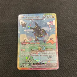 Pokemon Bubble Shiny Rayquaza Special Doujin Art Starry Holo Card - Image 1