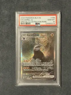 Excadrill EX 168/086 Black Bolt Holo Pokemon TCG Card PSA 10 - Image 1