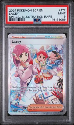2024 POKEMON SCR EN-STELLAR CROWN SPECIAL ILLUSTRATION RARE #172 LACEY PSA 9 - Image 1