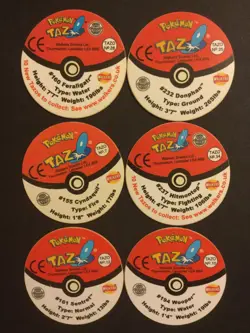 6 X Pokemon Tazos Bundle 2001 Walkers Crisps Lenticular Cyndaquil Totodile - Image 2