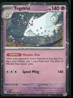 Pokemon - Togekiss 072/191 Cosmos Holo Surging Sparks NM SWIRL - Image 1