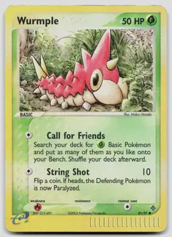 Wurmple 81/97 Dragon Reverse Holo Pokemon LP - Image 1