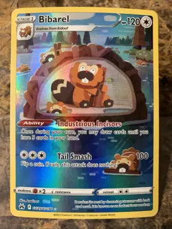 Pokemon TCG Crown Zenith: Galarian Gallery Bibarel GG25/GG70 Holo Rare - Image 1