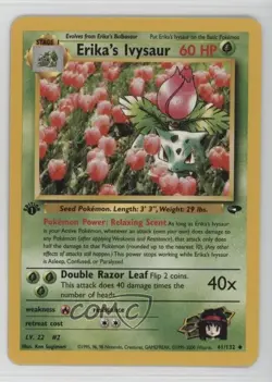 Erika's Ivysaur 1st Ed. Pokemon Gym Challenge #41 2000 - Image 1